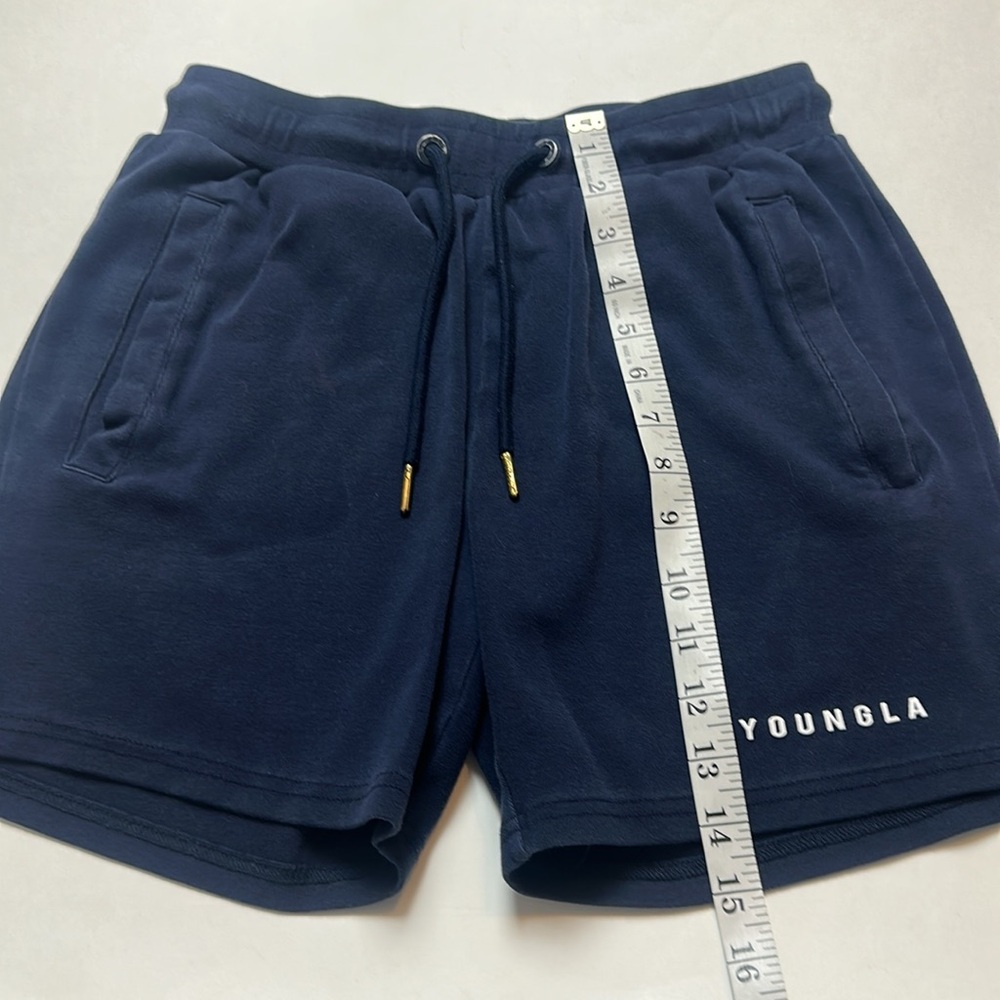 YoungLA Perfect Workout Shorts Navy Blue Size Small - Picture 8 of 12